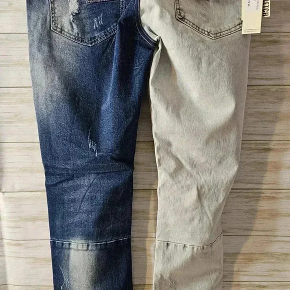 KDNK stretch half light half dark jeans size 32/32 - Picture 8 of 11